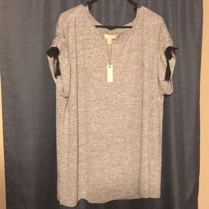 Grey Cupio shirt with Black Tie accents